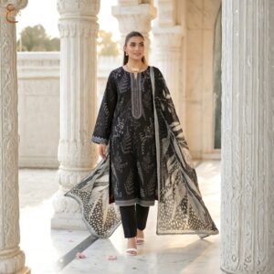 Elegant Printed Lawn Dress – Premium Collection