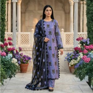Silk fabric paint work plan truzar long shart
